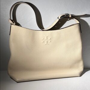 Tory Burch Beige Leather Shoulder Bag